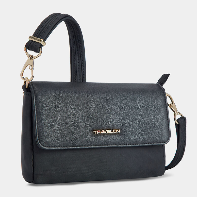 Travelon RFID Anti-Theft Addison Convertible Crossbody/Belt Bag Black