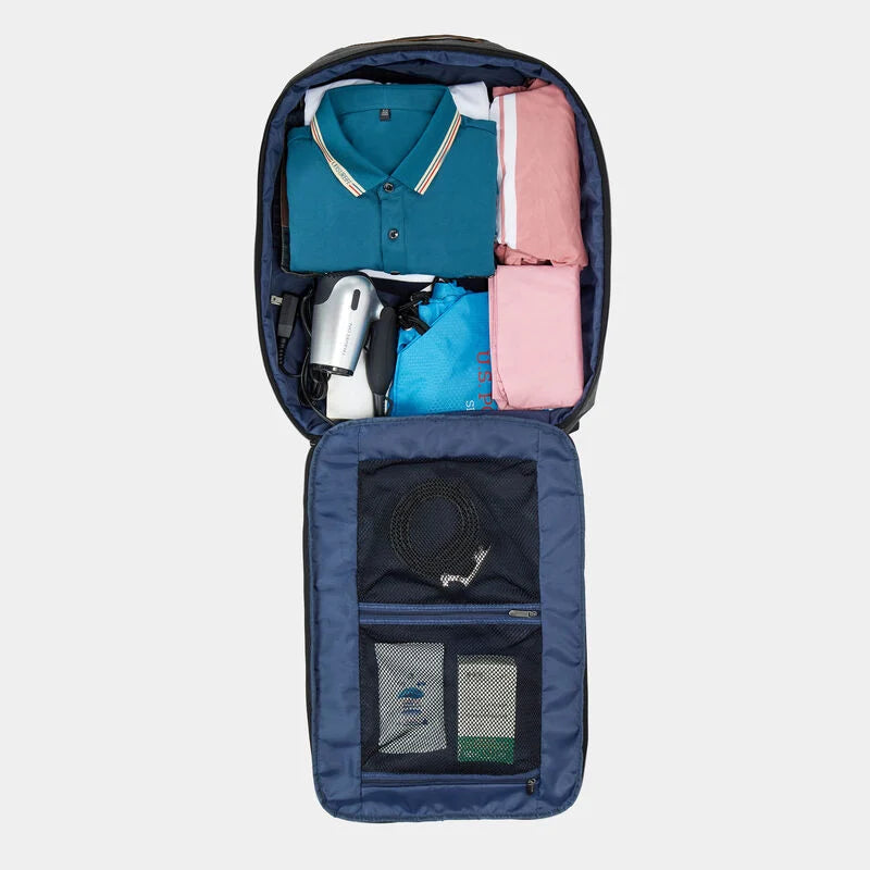 Travelon Transit RFID Carry-on Laptop Backpack with passthrough trolley sleeve