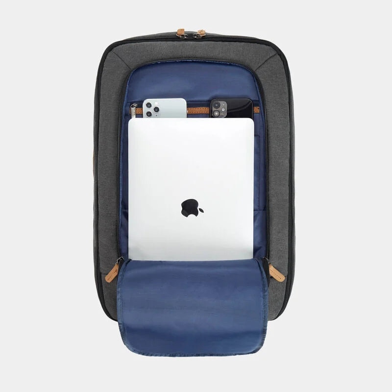Travelon Transit RFID Carry-on Laptop Backpack with passthrough trolley sleeve