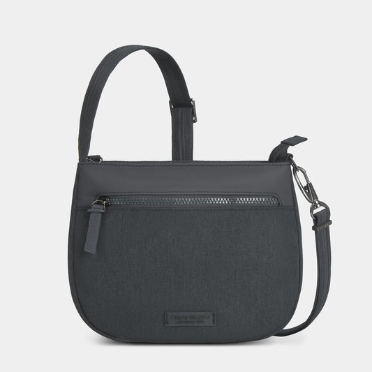Travelon RFID Anti-Theft Metro Saddle Crossbody Gray Heather