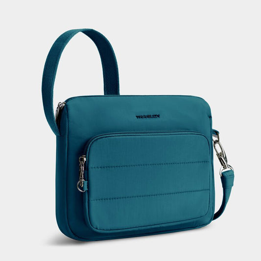 Travelon Roam RFID Anti-Theft East/West Crossbody Capri Blue