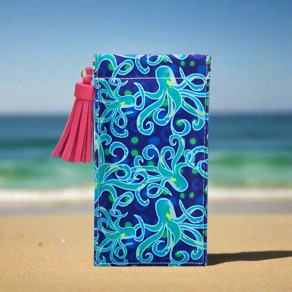 Salt and Palms Sunglass Case Octopus