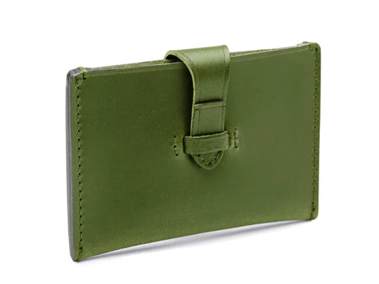 Bosca ITALO Tuck Tab Card Case Wallet Green