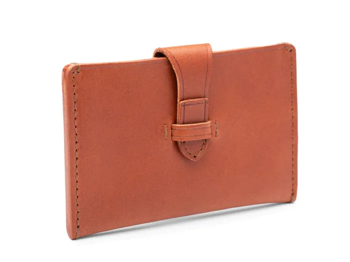 Bosca ITALO Tuck Tab Card Case Wallet Light Brown