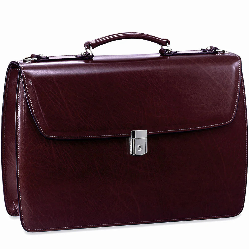 Jack Georges Leather Elements Professional Briefcase - 4402 Burgundy
