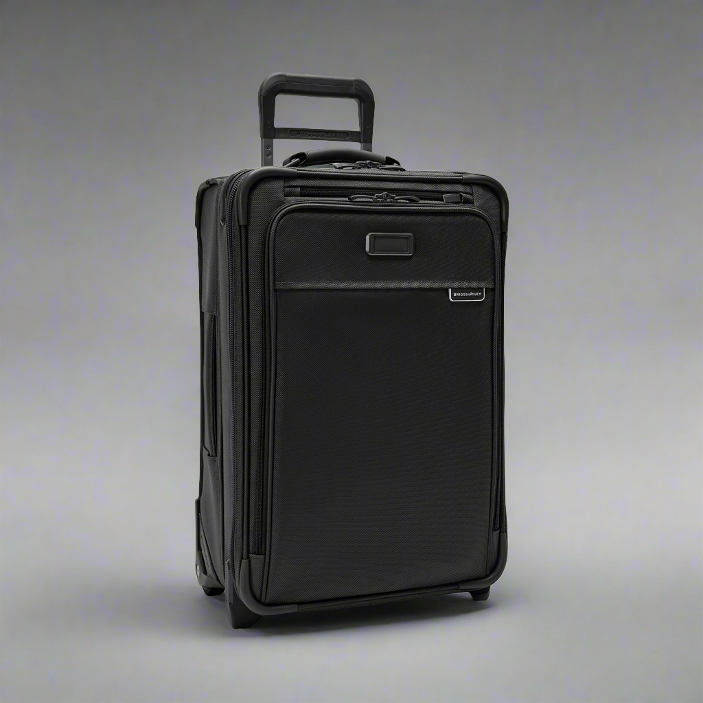 Briggs & Riley Baseline 22” Essential Softside 2-Wheel Carry-On with Suiter (Free Monogram)- BLU122CX Black