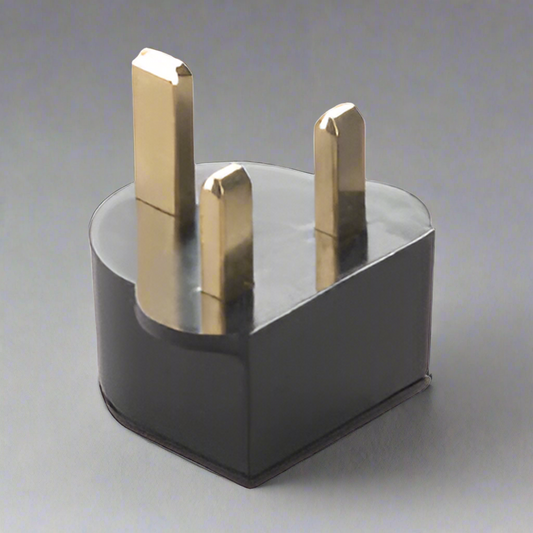 Voltage Valet Non-Grounded Adaptor Plug - PDC-1 - Type D | United Kingdom / Ireland / Hong Kong Black