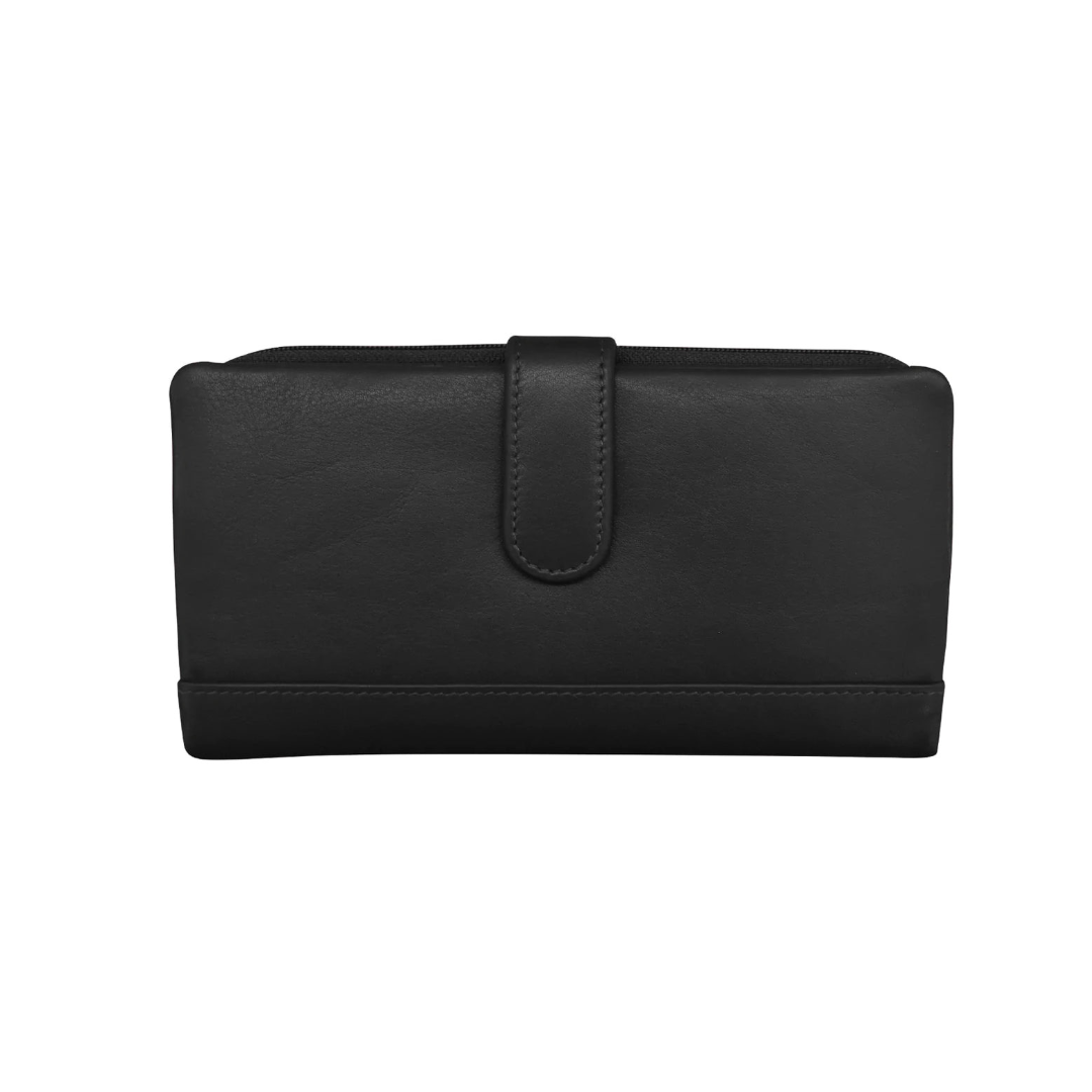 ili New York RFID Leather Smartphone Wallet- 7420 Black