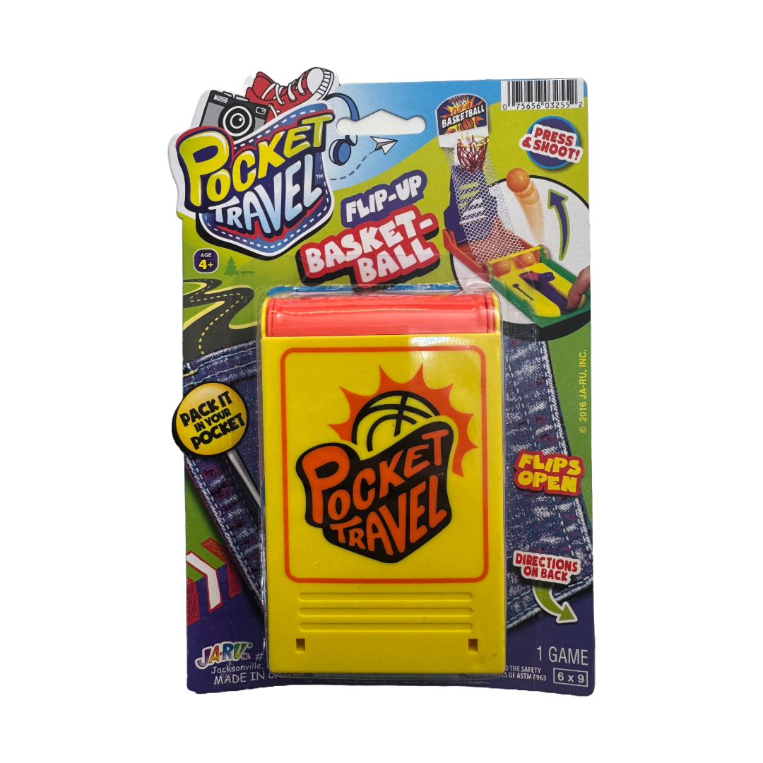 Pocket Travel Game Basketball- Yellow