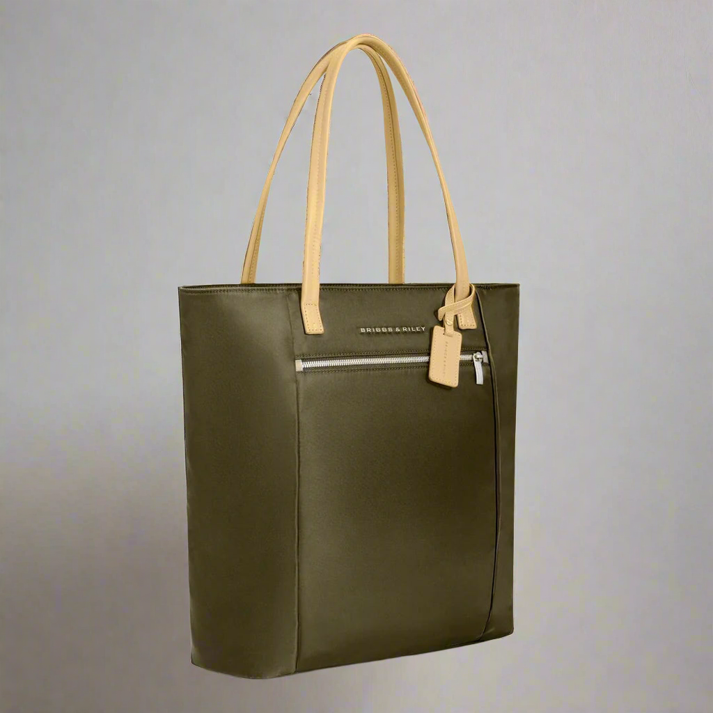 Briggs & Riley Rhapsody Vertical RFID Laptop Tote (Free Monogram)- PT227 Olive
