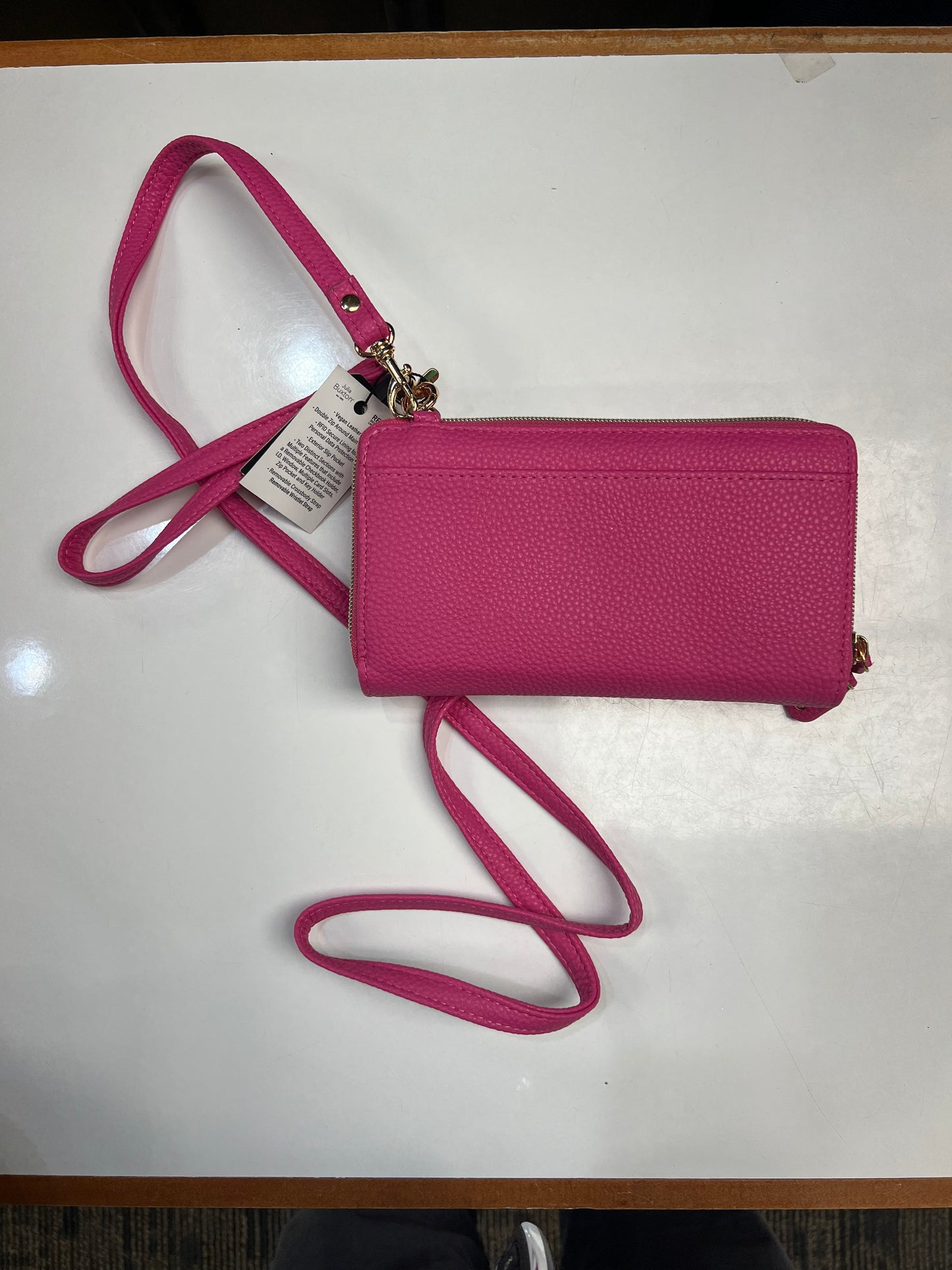 Julia Buxton Textured RFID Ultimate Double Zip Organizer Wallet Bag