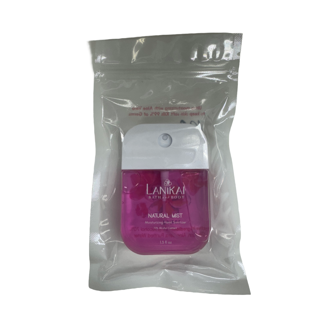 Lanikai Travel Sized Pocket Hand Sanitizer Spray- 1.3 oz Plumeria