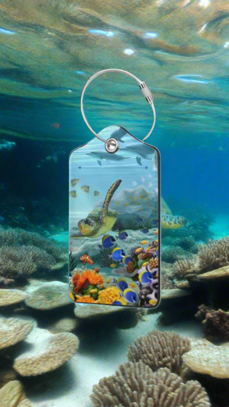 Luggage Tag- Sea Creatures Collection Sea Turtle