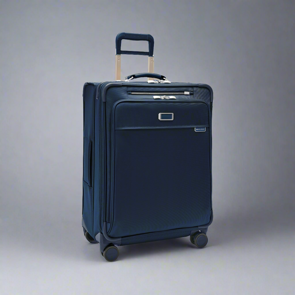 Briggs & Riley Baseline 26” Medium Softside Expandable Spinner with Suiter (Free Monogram)- BLU126CXSP Navy