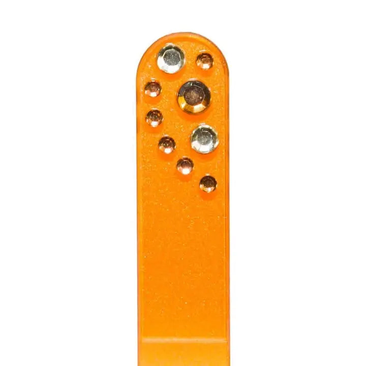 Czech Swarovski Crystal Nail File - Size Medium- Rhinestone Collection Orange Rhinestone
