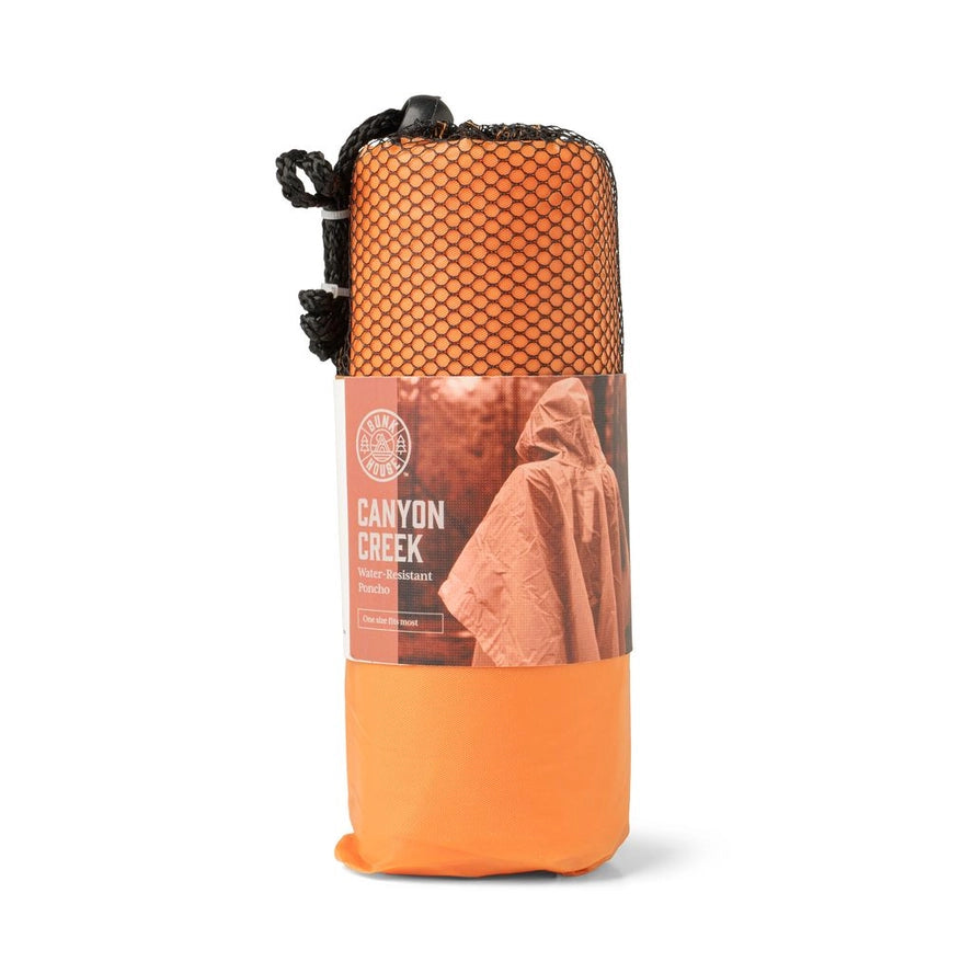 Bunk House Canyon Creek Water-Resistant Poncho Orange