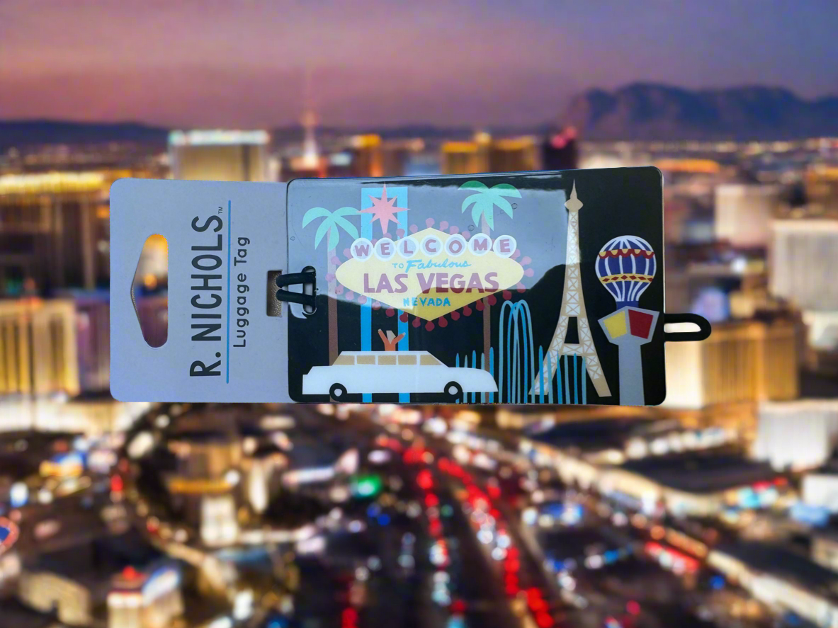 R. NICHOLS Placard Luggage Tag Las Vegas