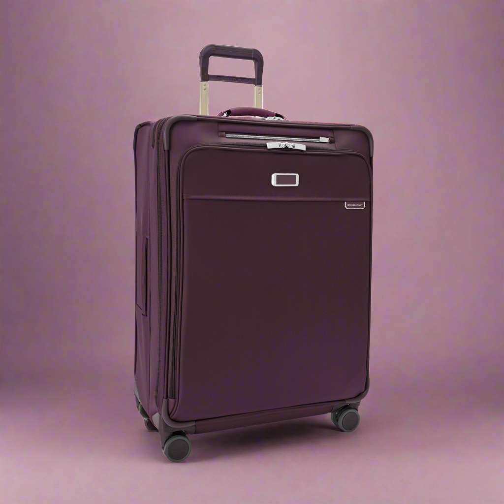 Briggs & Riley Baseline 29” Softside Expandable Spinner with Suiter (Free Monogram)- BLU129CXSP Plum