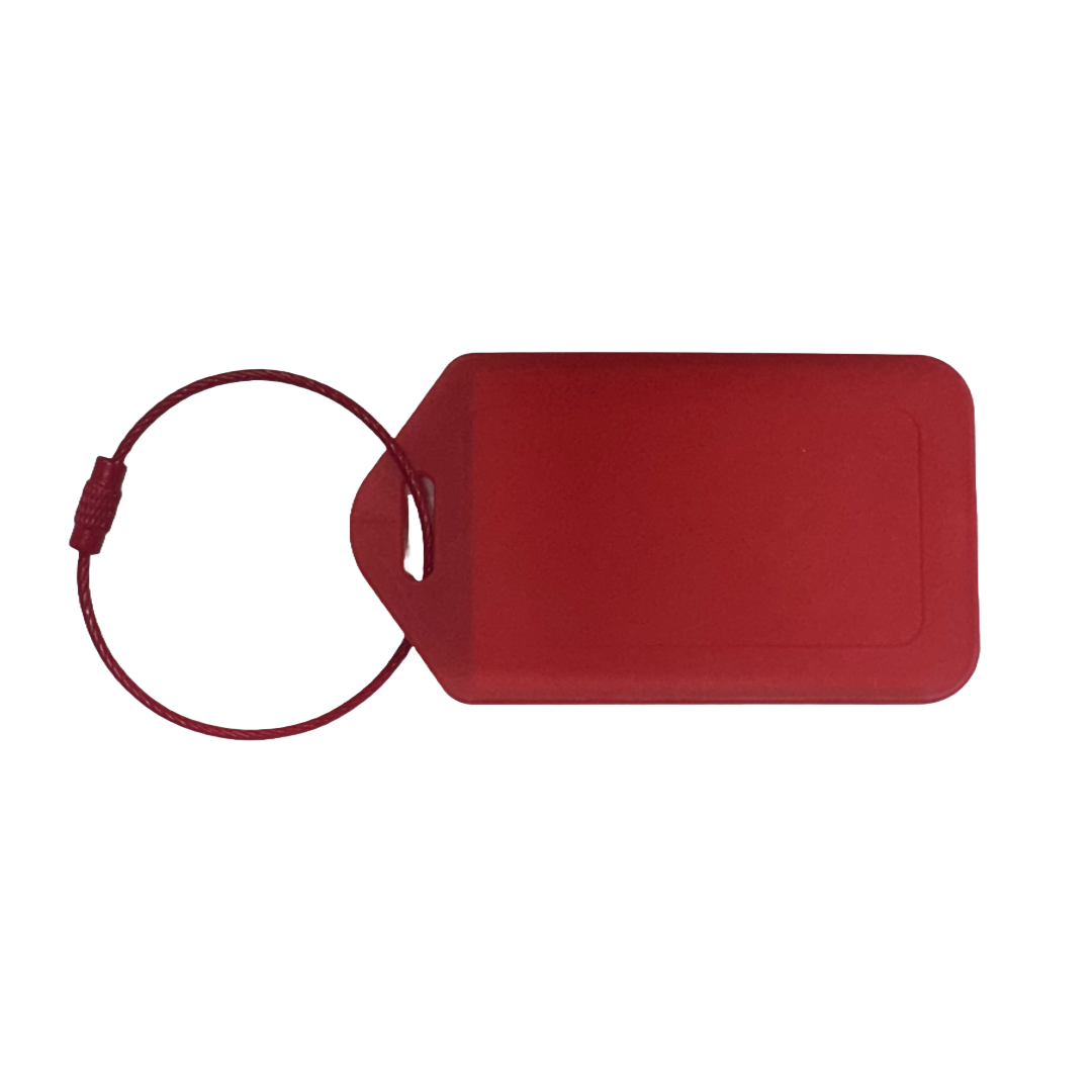 Lightweight Plastic Luggage Tag Red