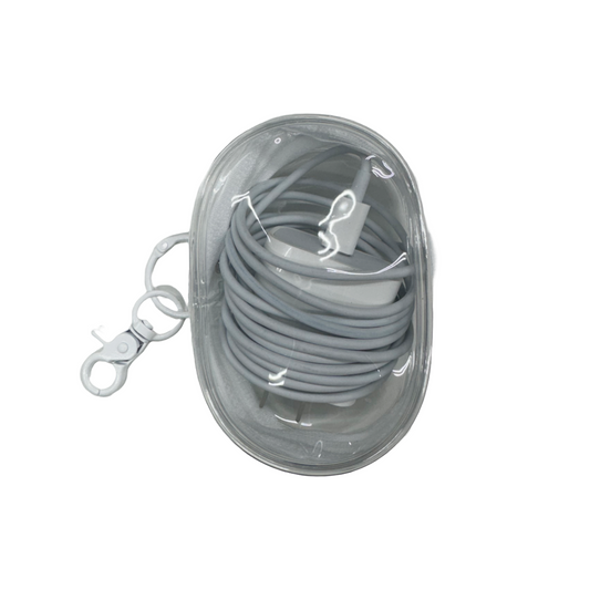 Clear Zippered Pouch White