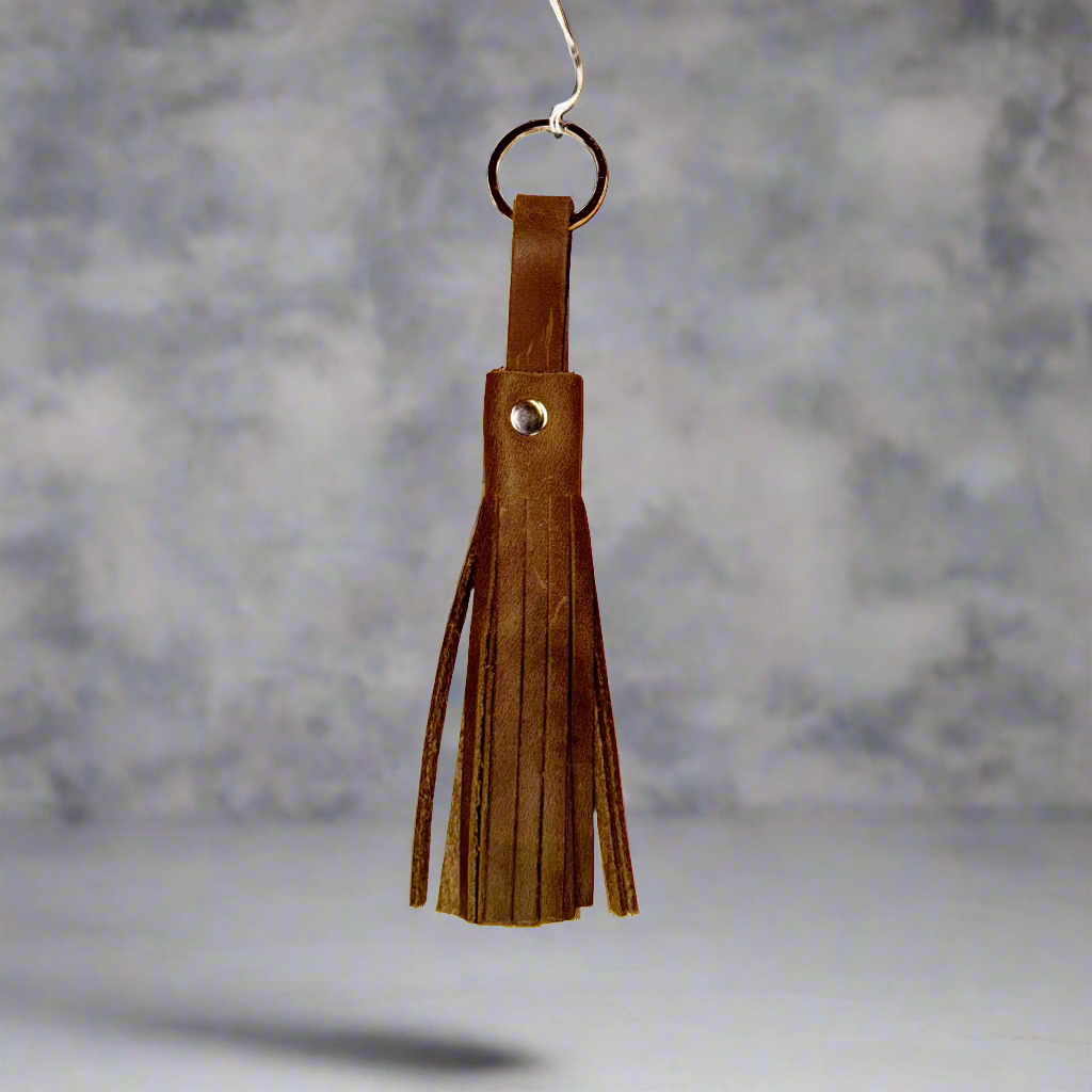 Genuine Leather Tassel Keychain/Bag Charm