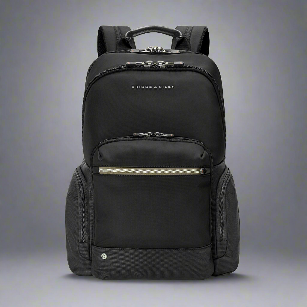 Briggs and Riley HTA Medium Cargo Travel/Laptop RFID Backpack (Free Monogram)- AK126 Black