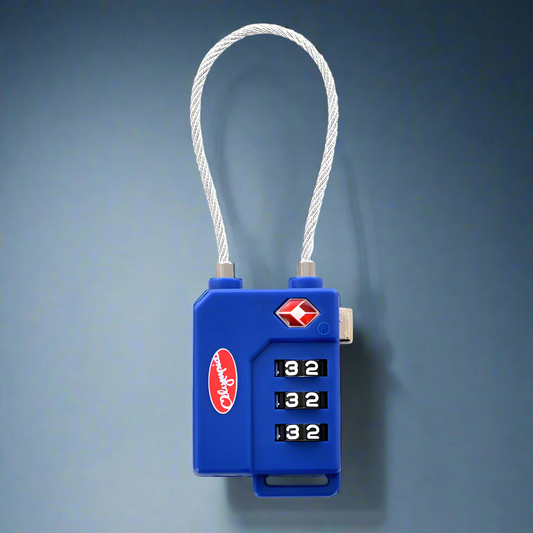 Olympia USA TSA Cable Combination Lock- $12 Blue