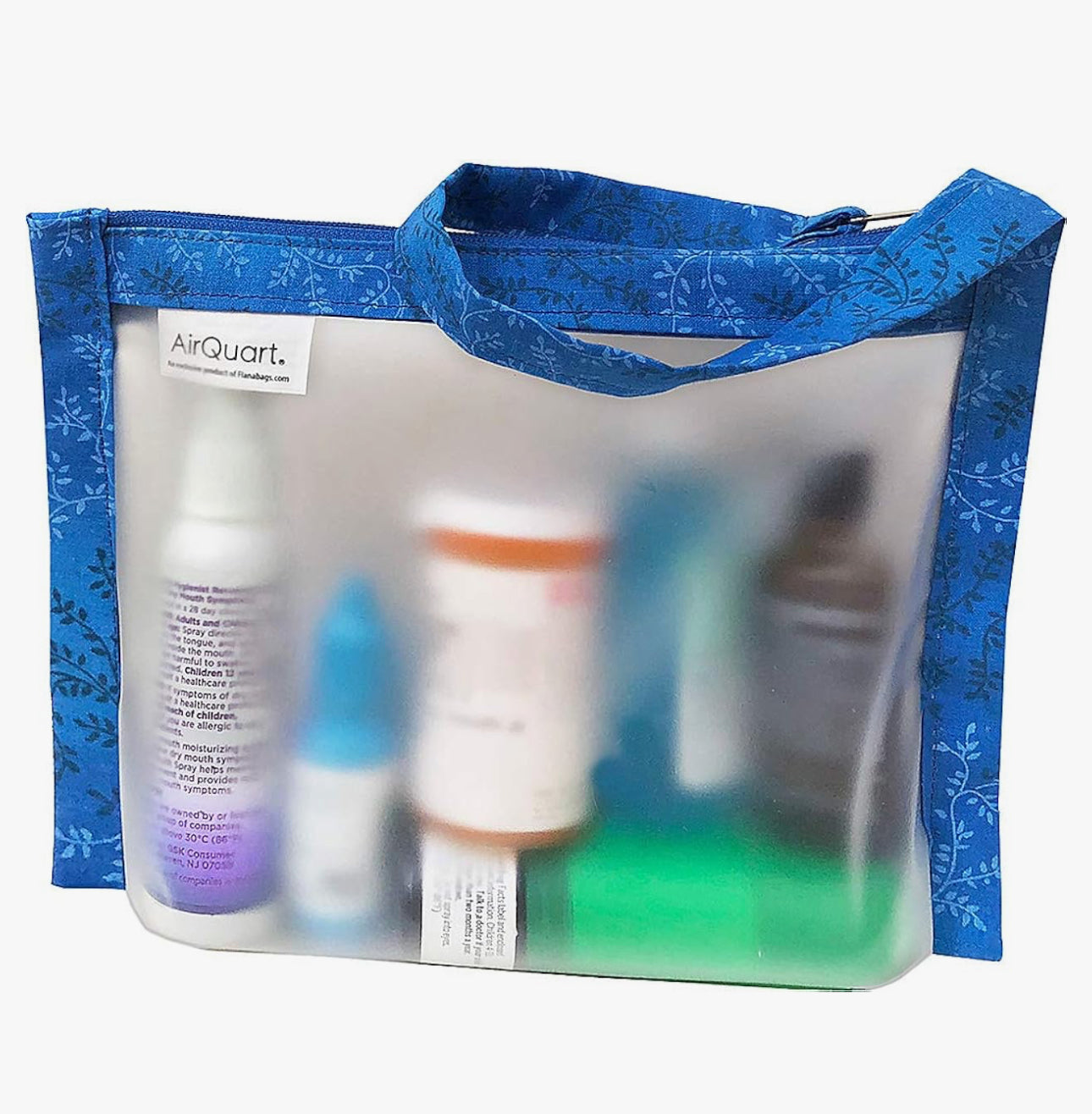AIRQUART 3-1-1 Toiletry Travel Bag Blue Vine