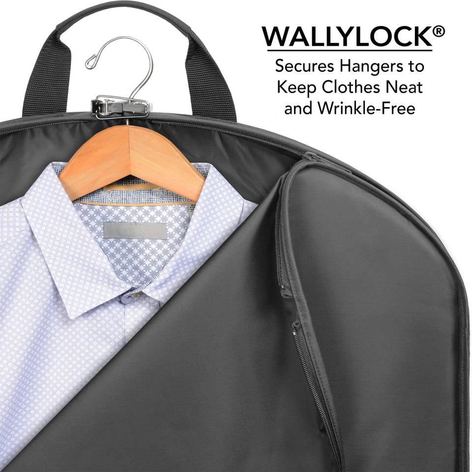 WALLYBAGS 45” Deluxe Extra Capacity Travel Garment Bag with Two Accessory Pockets