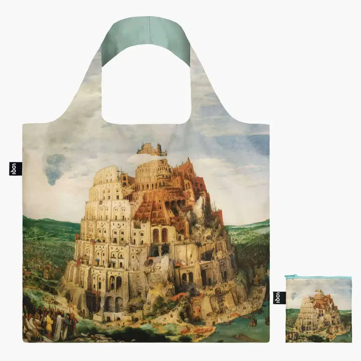LOQI Packable Shopping Tote Pieter Bruegel the Elder the Tower of Babel