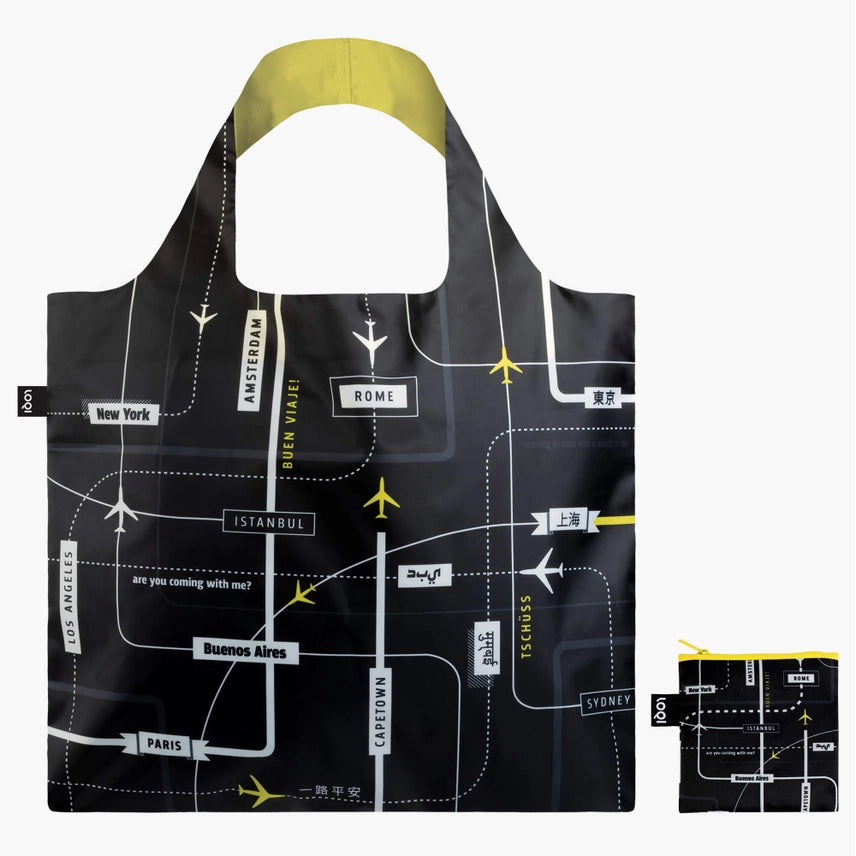 LOQI Packable Shopping Tote Airport Departure