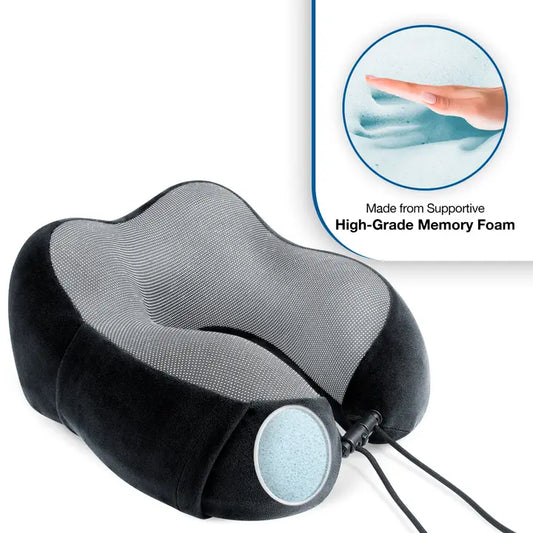 Cloudz Tech Memory Foam Travel Pillow with Earplugs