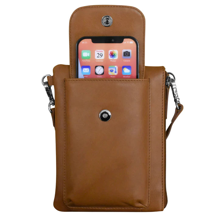 ili New York Leather RFID Two-Way Phone Bag - 6040