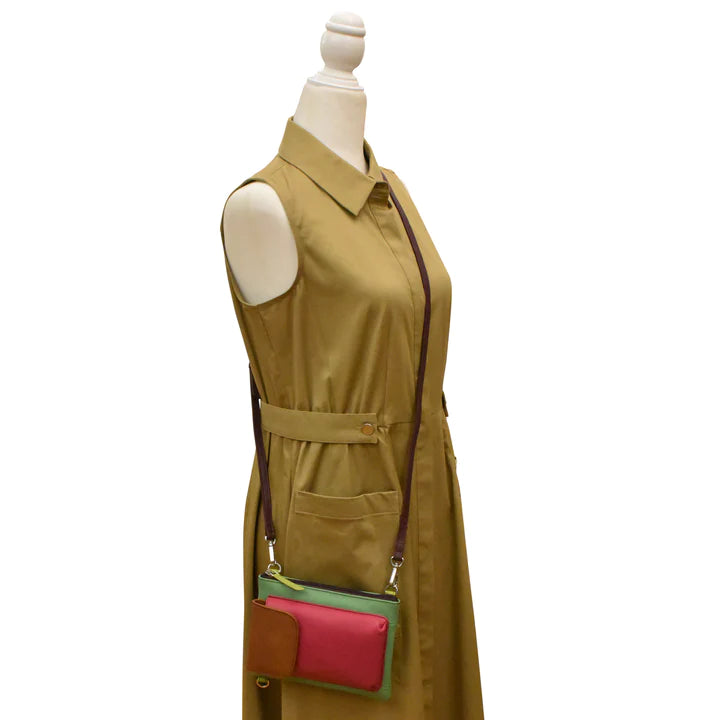 ili New York Leather RFID Two-Way Phone Bag - 6040