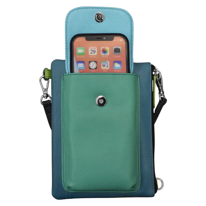 ili New York Leather RFID Two-Way Phone Bag - 6040