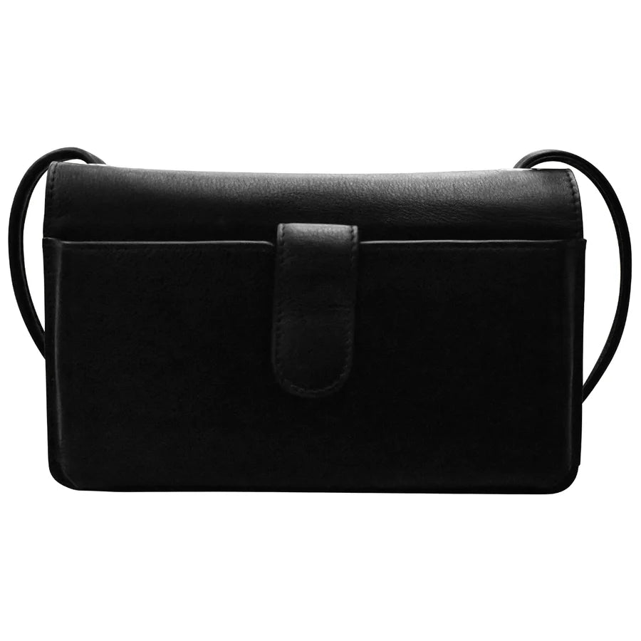 ili New York Leather RFID Flap Phone Bag Organizer- 6062