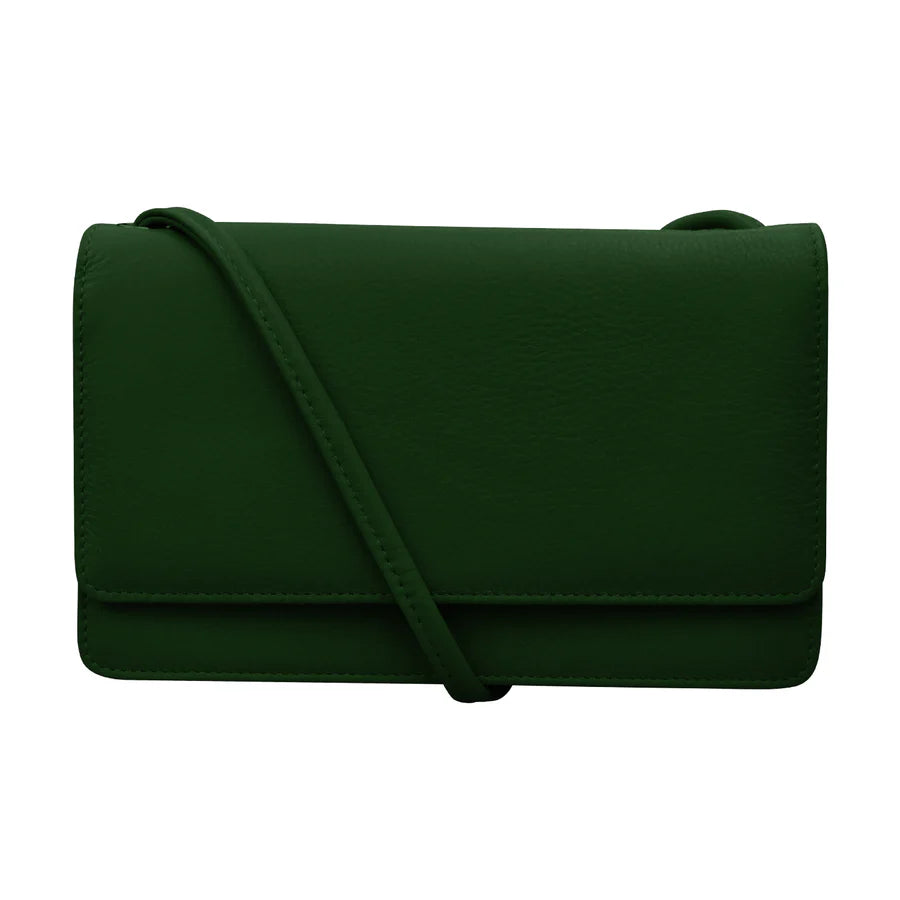 ili New York Leather RFID Flap Phone Bag Organizer- 6062