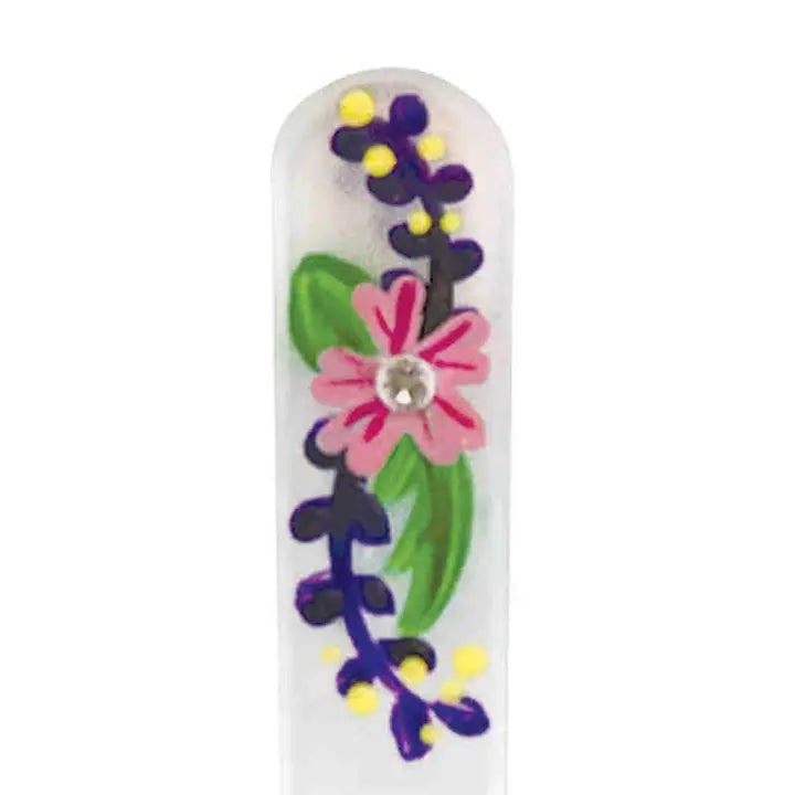 Czech Crystal Nail File - Size Large- Hand Painted Collection