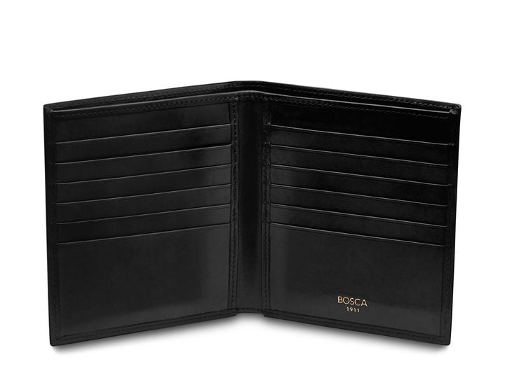 Bosca 12 Pocket Leather Wallet Black