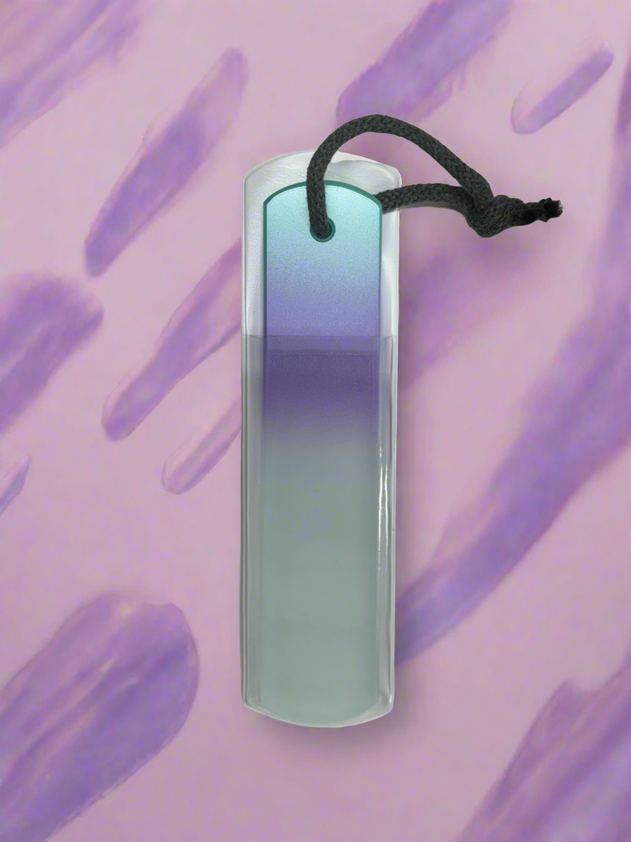 Czech Crystal Spa Bar Nail File with Rope Aqua Lavender