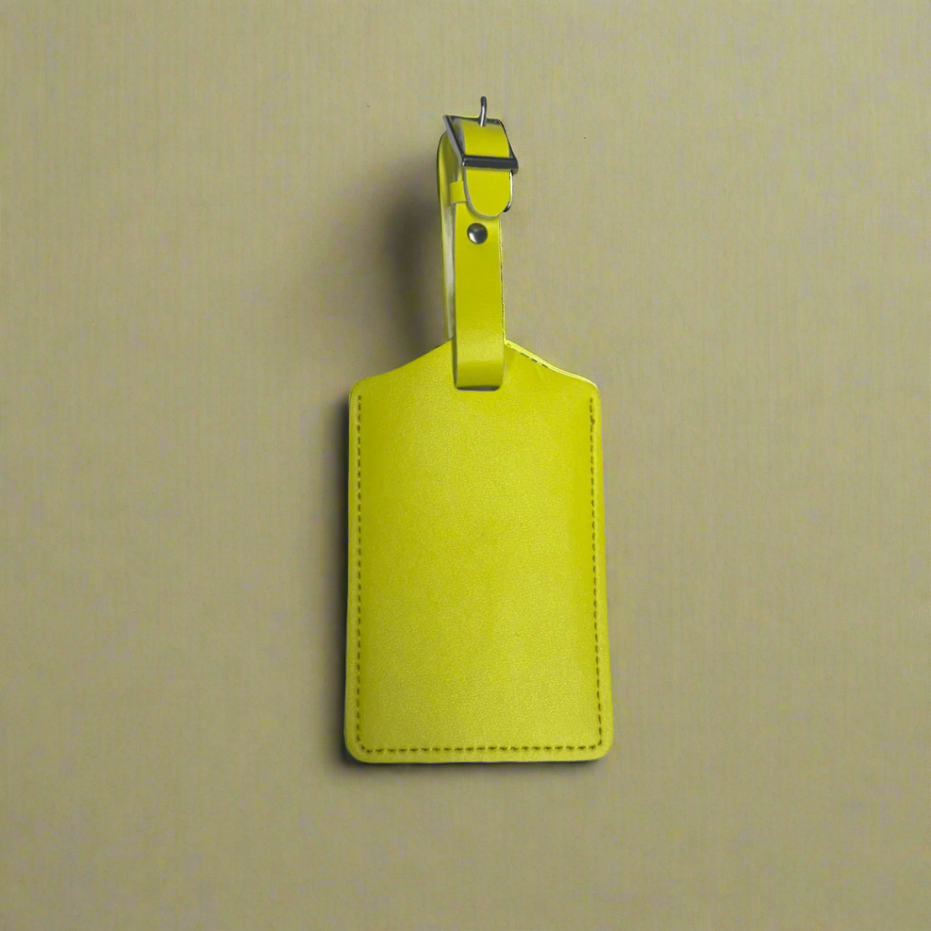 Vegan Luggage Tag Yellow