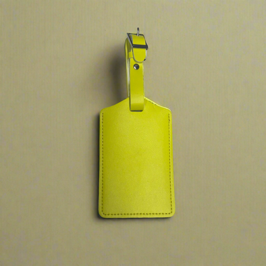 Vegan Luggage Tag Yellow