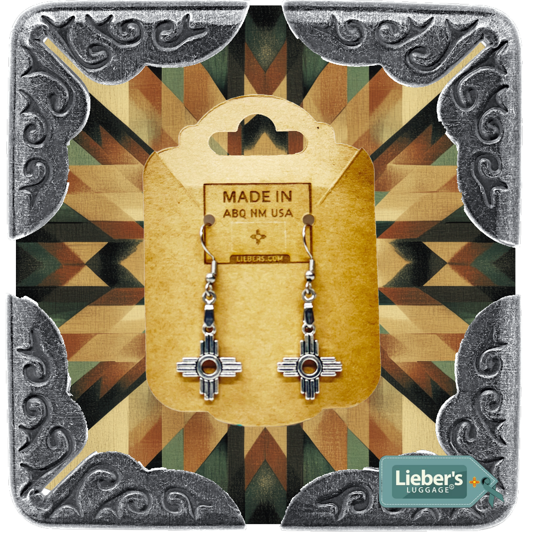 Lieber's Luggage® Lab- Earrings Handcrafted in ABQ NM Silver Zia