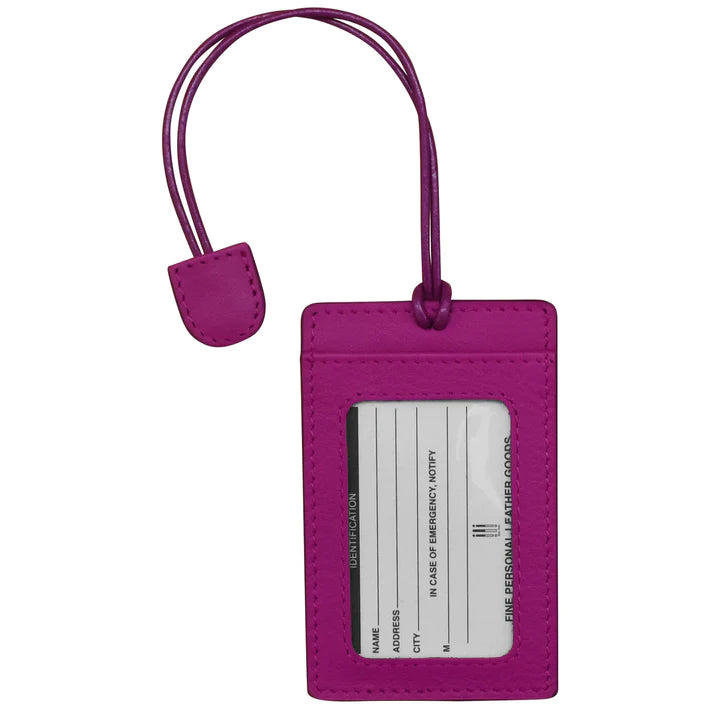 ili New York Slim Leather Luggage Tag