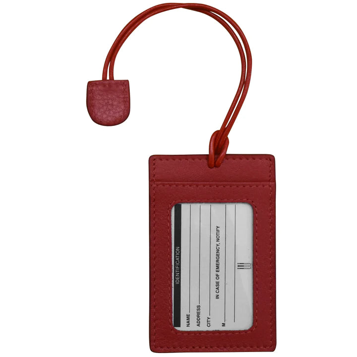 ili New York Slim Leather Luggage Tag