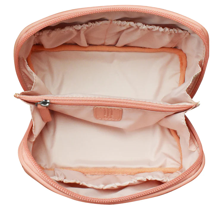 ili New York Smooth Leather Makeup Bag