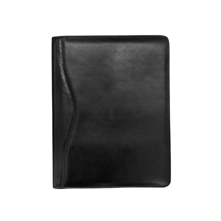 ili New York Leather Zip Around Portfolio- 6311 Black