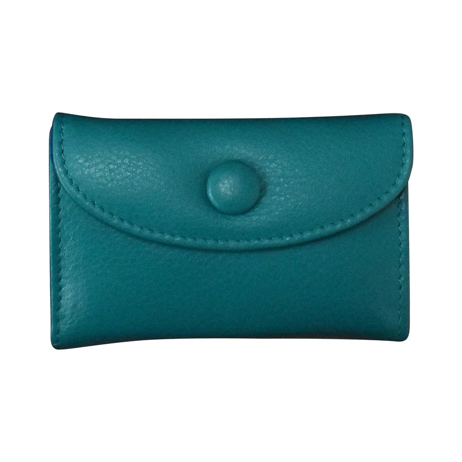 ili New York Leather Mini Jewelry Organizer Aqua Dark Aqua