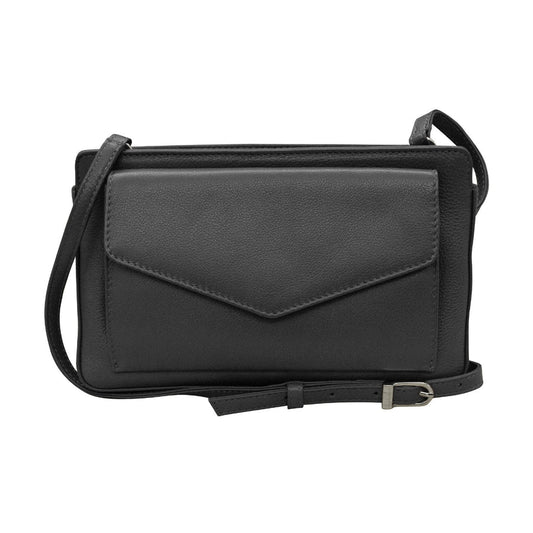 ili New York RFID Flap Phone Crossbody 6322 Black