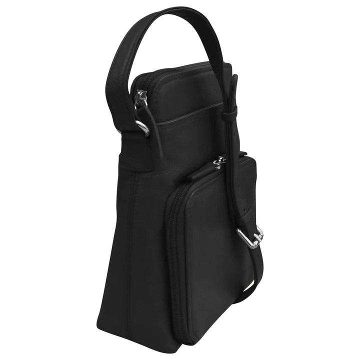 ili New York Leather RFID Small Crossbody Organizer- 6330